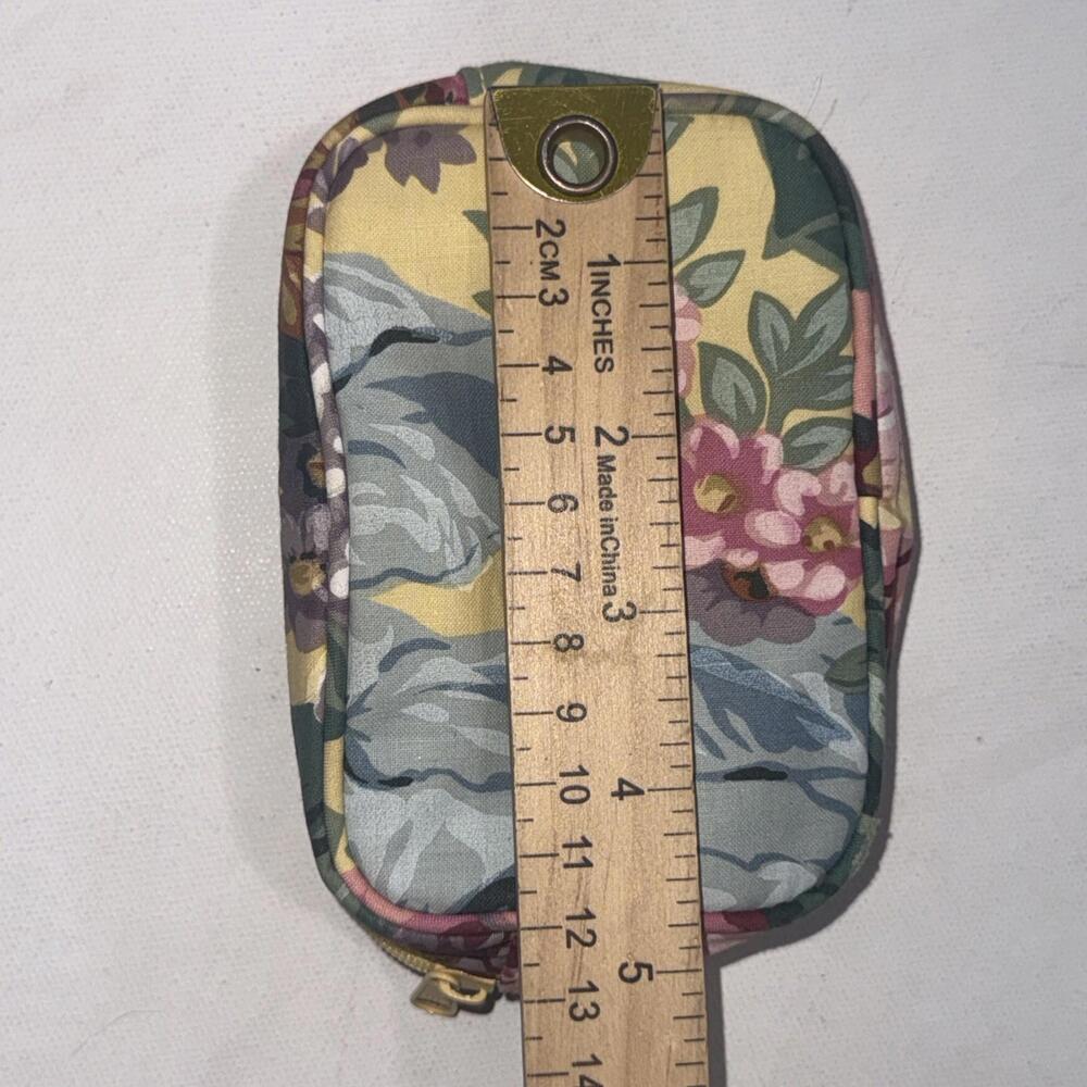 Vintage Lauren Ralph Lauren Yellow Floral CottageCore Mini Cosmetic Jewelry Case - Picture 4 of 13